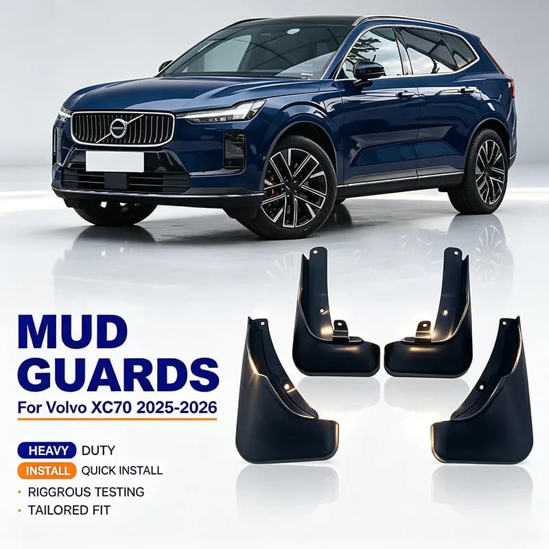 For Volvo XC70 2025-2026 4PCS Mud Flaps Splash Guards Front Rear Wheel Fender Mudguards Car Exterior Protection Accessories