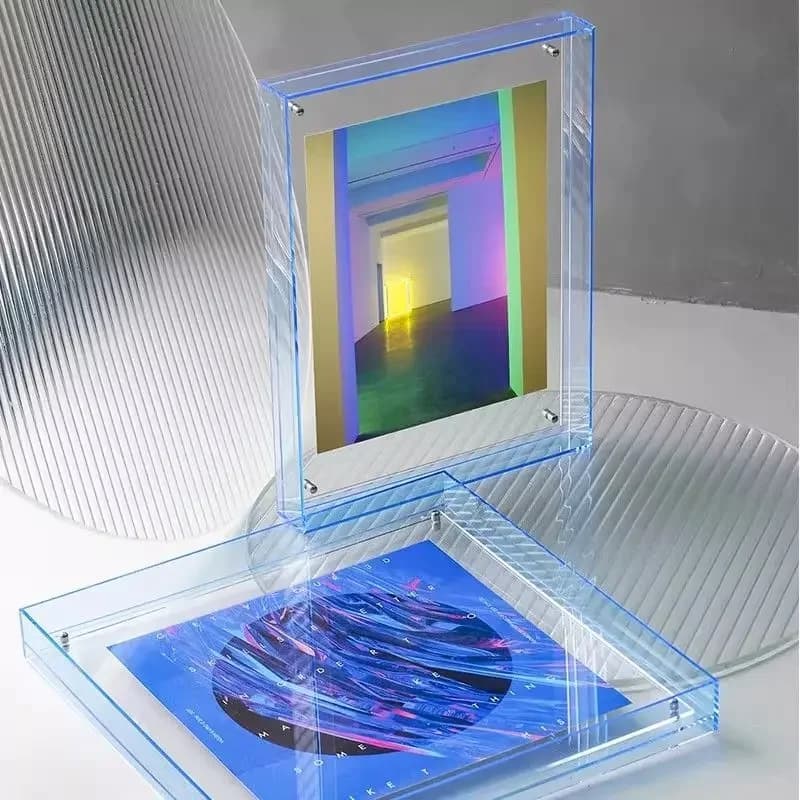 Acrylic Hollow Translucent Photo Frame for Wall Decoration, Wedding Photo Frame, Colorful Thick Acrylic Paintings Frame