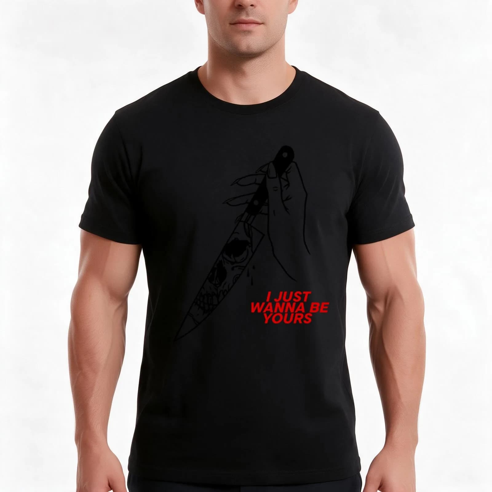I just wanna be yours T-Shirt, Summer Casual Cotton Tee, Oversized Streetwear Tops, Vintage Graphic Print, Unisex Men Women