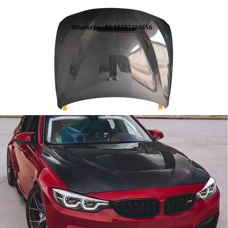 Carbon Fibres GTS Style Front Bonnet for  3 Series F32 F33 F36 F34 4 Series F31 F80 F81 F82 F83 Engine Cover Hood