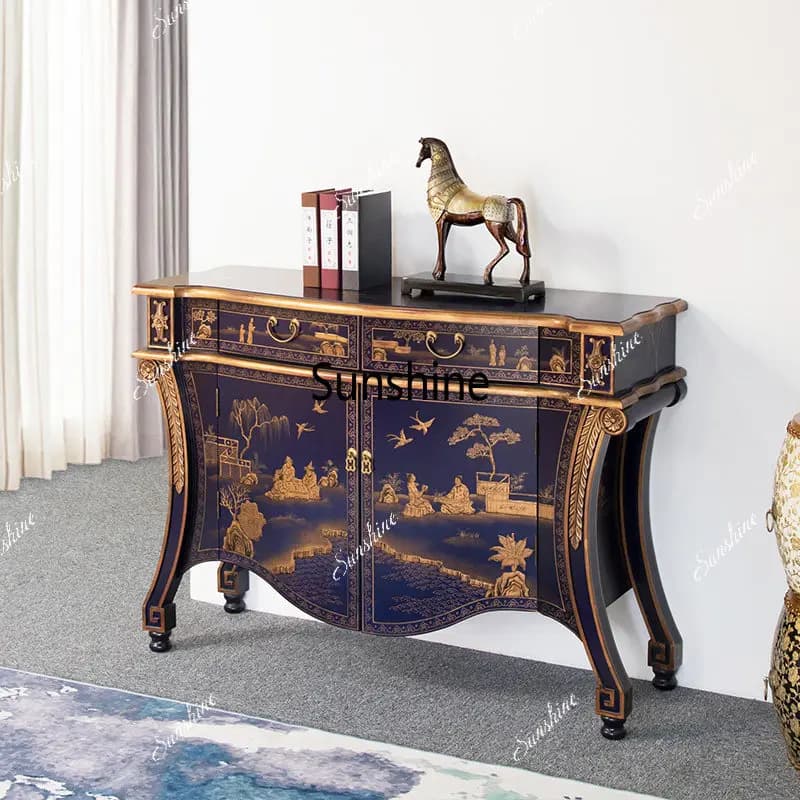 New Chinese style entrance hall entrance cabinet, living room storage locker, bedroom corridor cabinet