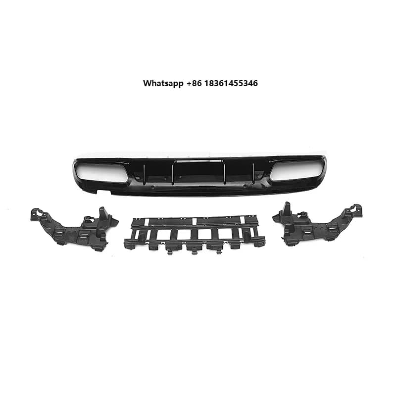 For C Class W205 2019-2021 Rear Bumper Diffuser C63  Style ABS Rear Bumper Diffuser Fit