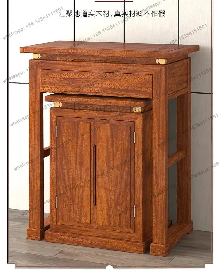 FG  Modern Minimalist Buddha Altar Living Room Central Hall Offering Table Guanyin God of Wealth Sliding Cabinet Altar