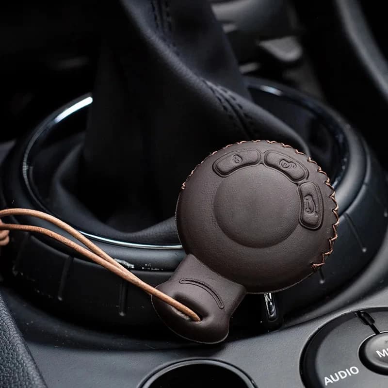 Car Key Cover Chain Set Leather Cowhide Hand Stitch Styling Accessories Decoration for MINI Cooper R55 R56 R57 R58 R59 R60 R61