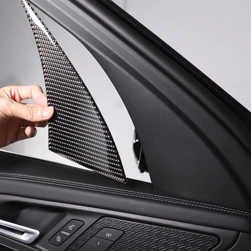 For BMW U10 U11 X1 IX1 2023-2024 Soft carbon fiber car Door A-pillar decorative stickers Car interior accessories