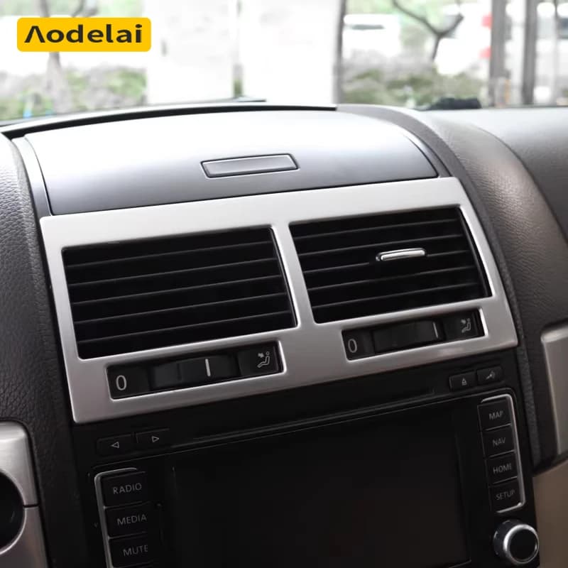 Car Interior Decorative Stickers For Volkswagen VW Touareg 2003-2010 Gear Shift Panel Air Outlet Vent Trim Auto Accessories