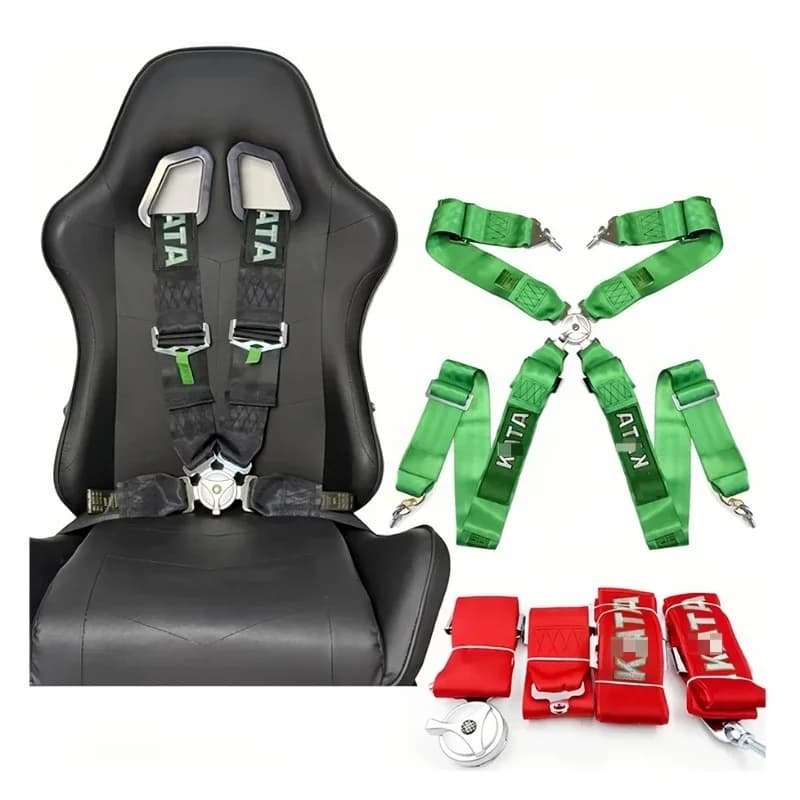 Ta ka 4 point seat belt, universal four point 3 inch cam lock quick release buckle seat belt