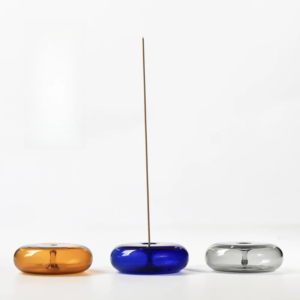 Soportes  incienso  cristal circulares coloridos, quemadores  incienso chinos para el hogar, ceremonia  Yoga, regalos