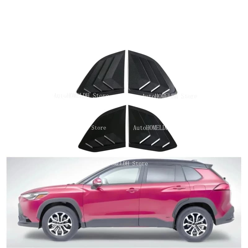 Car Rear Side Vent Window Scoop Louver Trim Cover Fit For Toyota Corolla Cross XG10 2021 2022 2023 2024 2025 2026