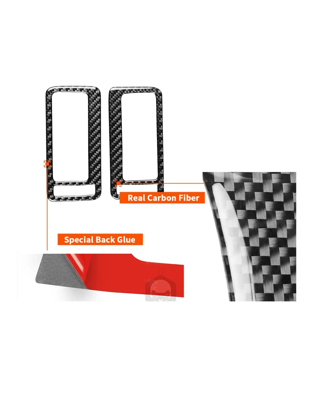 For Audi A6 S6 C6 2005-2011 Carbon Fiber Door Pillar Air Vent Panel Trim Strips Car Interior Accessories Decoration Sticker