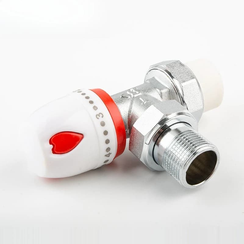 PPR Brass Right Angle Manual Temperature Control Valve Active Hot Melt Temperature Control Valve Radiator Radiator Copper Valve