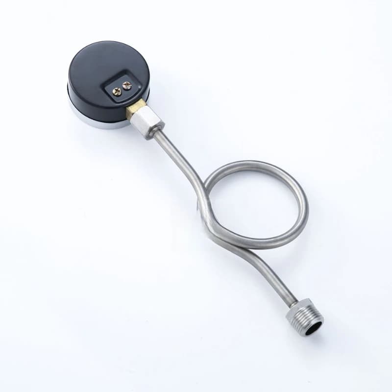 Stainless steel seismic pressure gauge, diaphragm pressure gauge, snake bend