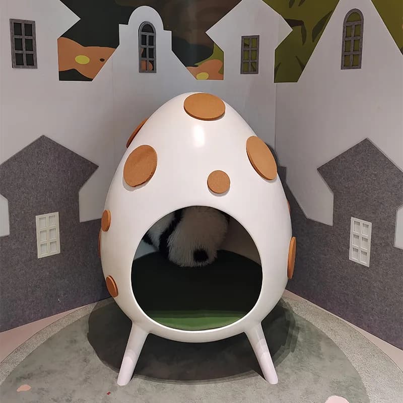 Hollow-out personalized fiberglass eggshell chair playground children's niche device ornament