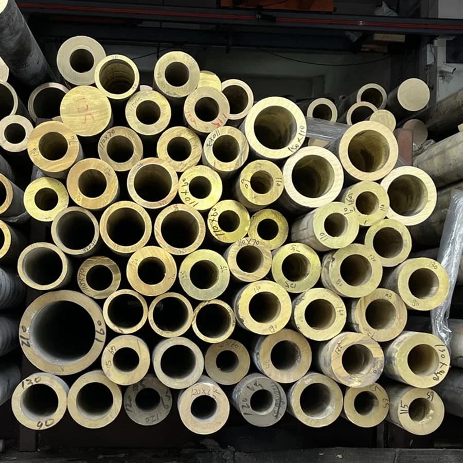 Wear-resistant Tin Bronze Hollow Tube Sleeve Bushing Outer Diameter 25-65mm Length 100mm High Strength Brass Pipe for Machinery