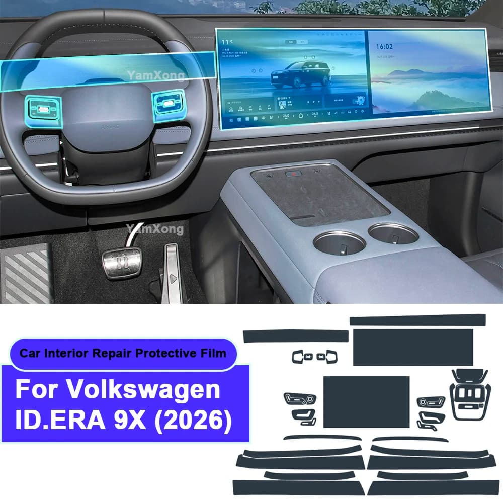 For Volkswagen ID.ERA 9X (2026) Car Interior Protective Film Dashboard Center Control Screen Anti Fingerprint Protective Sticker