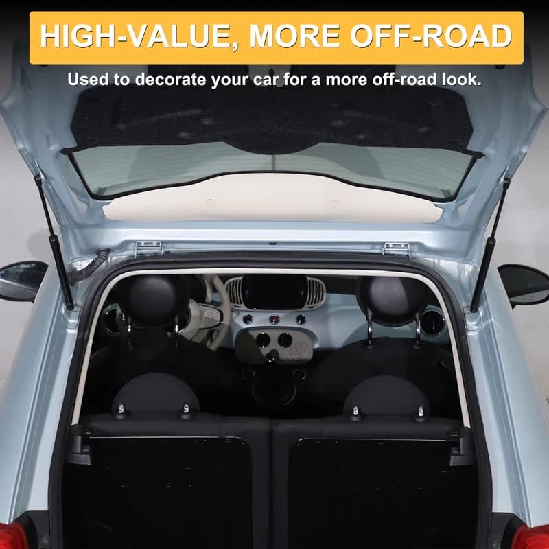 For Fiat 500 2007-2020 Carbon Steel Black Car Styling Car Trunk Hydraulic Rod Reducing Rod Support Rod Car Modified Accessories