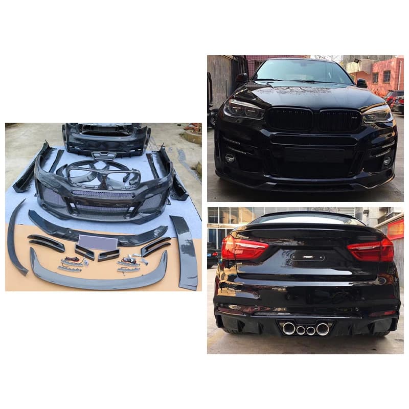 High Quality Car Exterior Upgrade Body Kit Fit for X6 F16 2014-2019 Front Rear Bumper Side Skirts Wheel Arches Mudguard Parts