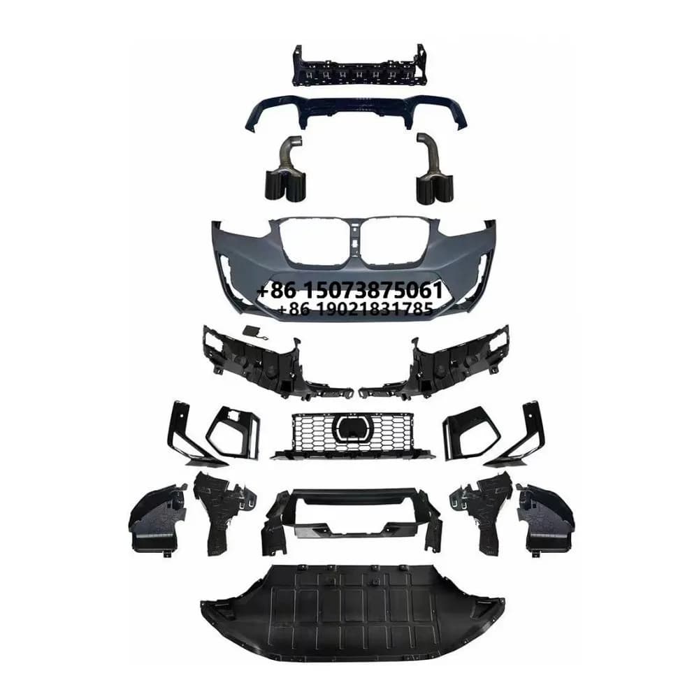 Car Modification For 2018-2021 G02X4 Upgrade To X4M 2022 Body Kit Front Bumper Rear Lip Exhaust Spoiler