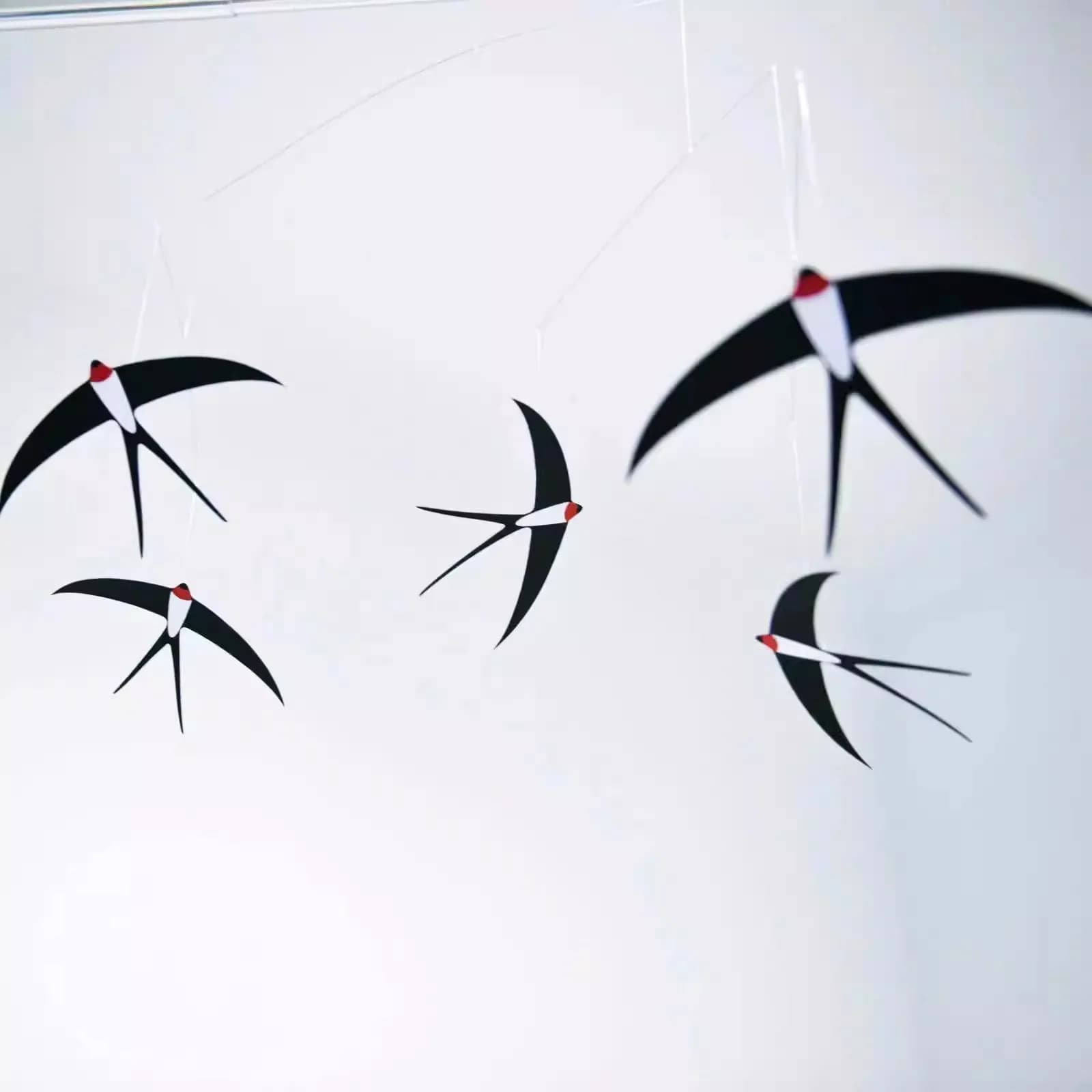 Nordic Decorative Hanging Swallow Balance Ornament DIY Craft Kit for Kindergarten Environmental Creation Birthday Gifts