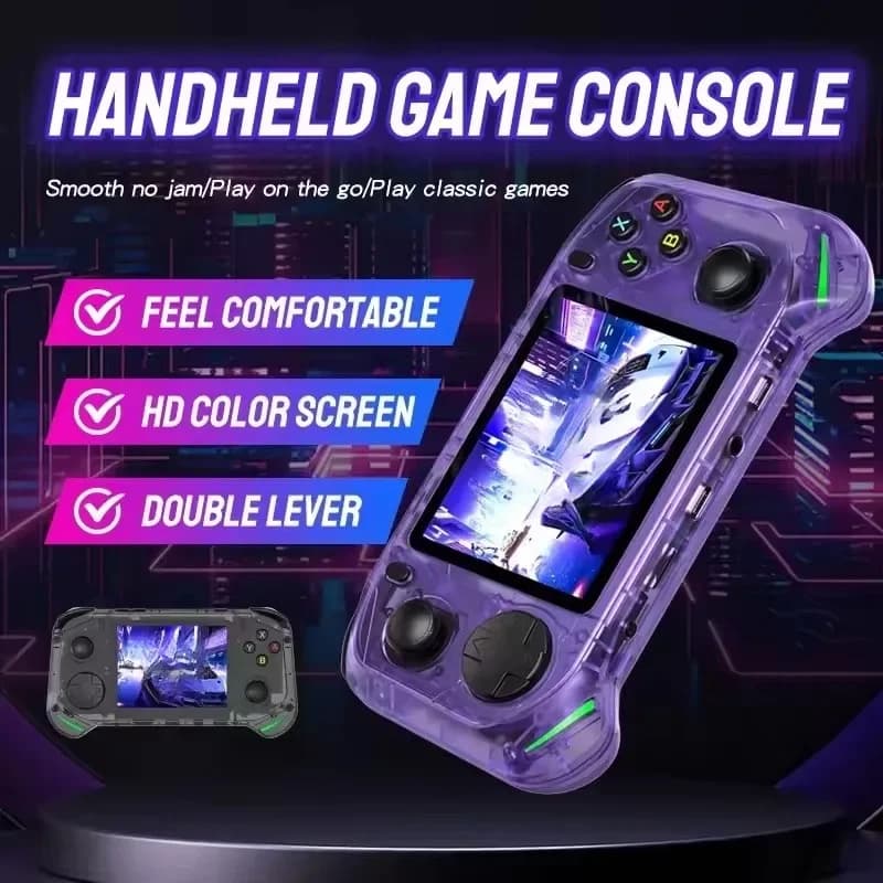 128GB Linux 64 Bit Handheld Game Console | RX6H Mini 3.5" IPS, 15K+ Games - Ideal Kids' Gift