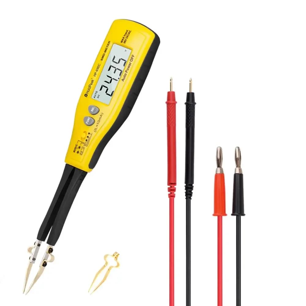 Digital SMD Tester Capacitance Meter Resistance Meter Diode/Battery Test with Carry Box Power Battery Teste,rHoldPeak HP-990C