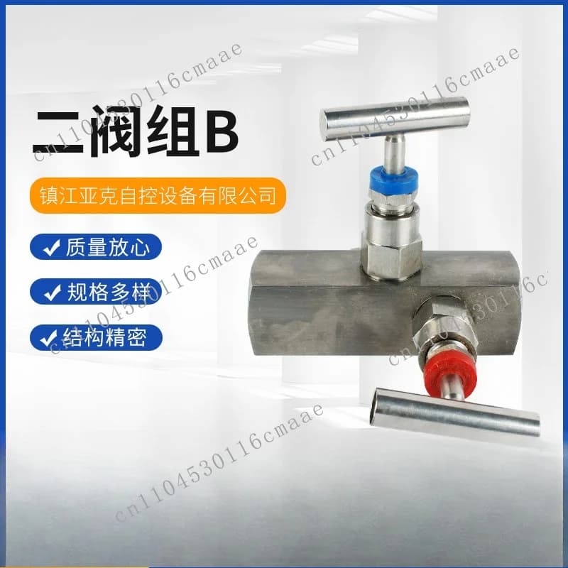 304 Stainless Steel High Pressure Steam Two Valve Group, Yake Pressure Transmitter Matching Internal Thread Instrument Valve