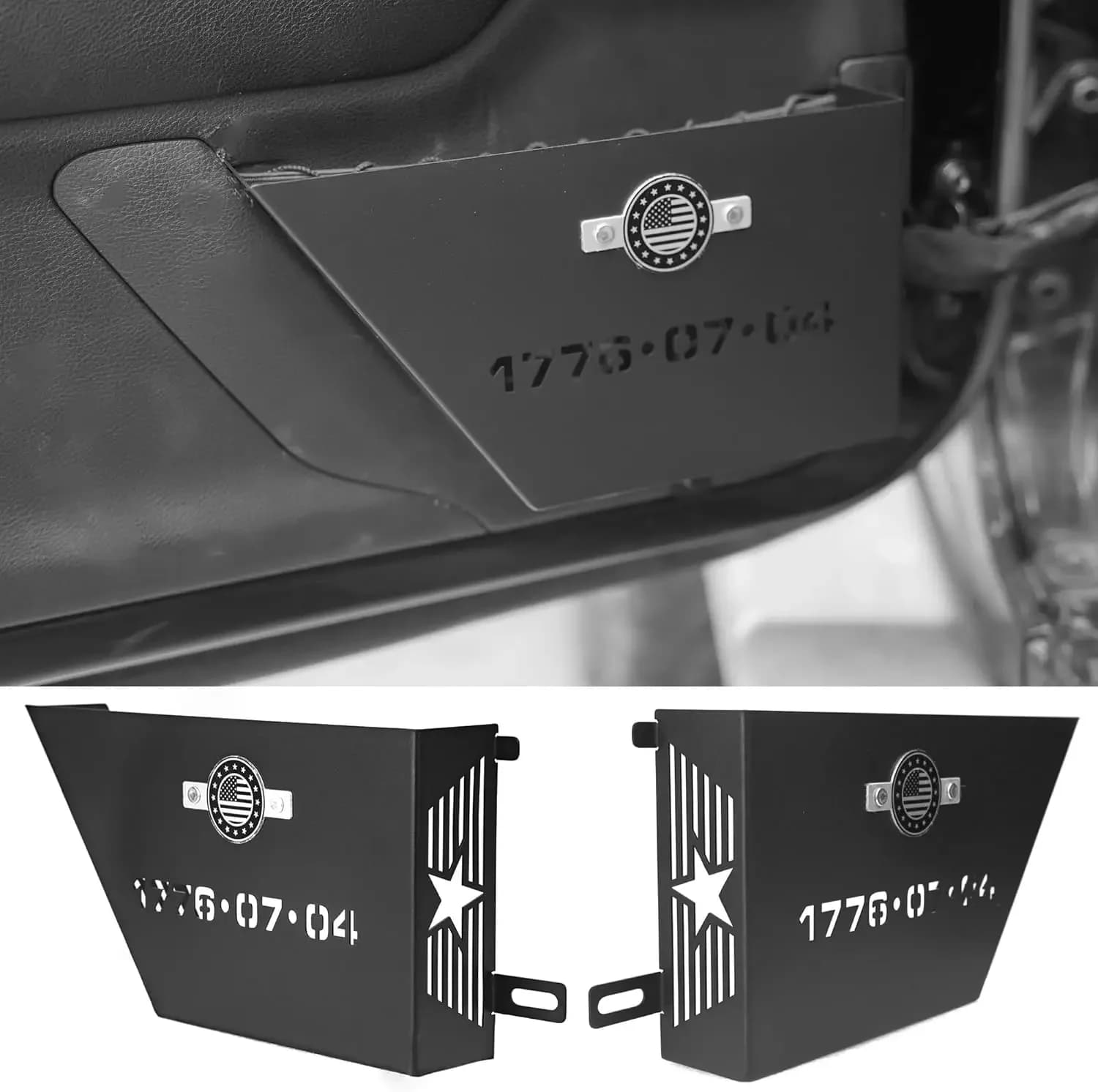 CY-Wrangler Front Door Storage Box for 2007-2018 Jeep Wrangler JK 2/4 Door