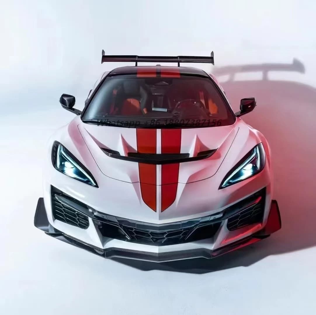 BTC High Quality Carbon Fiber Car Bodykit for Corvette C8 New Condition Front Lip Diffuser Side Skirts Spoiler Hood