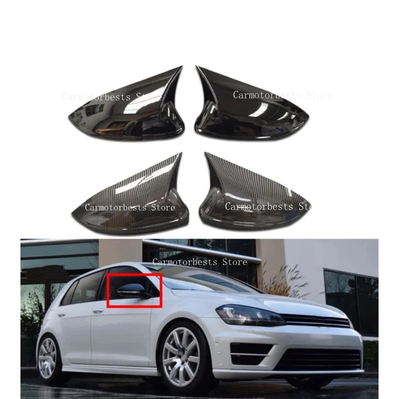 Fit For VW GOLF 7 MK7 MK7.5 R 2014-2019  Car Rearview Side Mirror Cover Wing Cap Door Rear View Case Trim Sticker