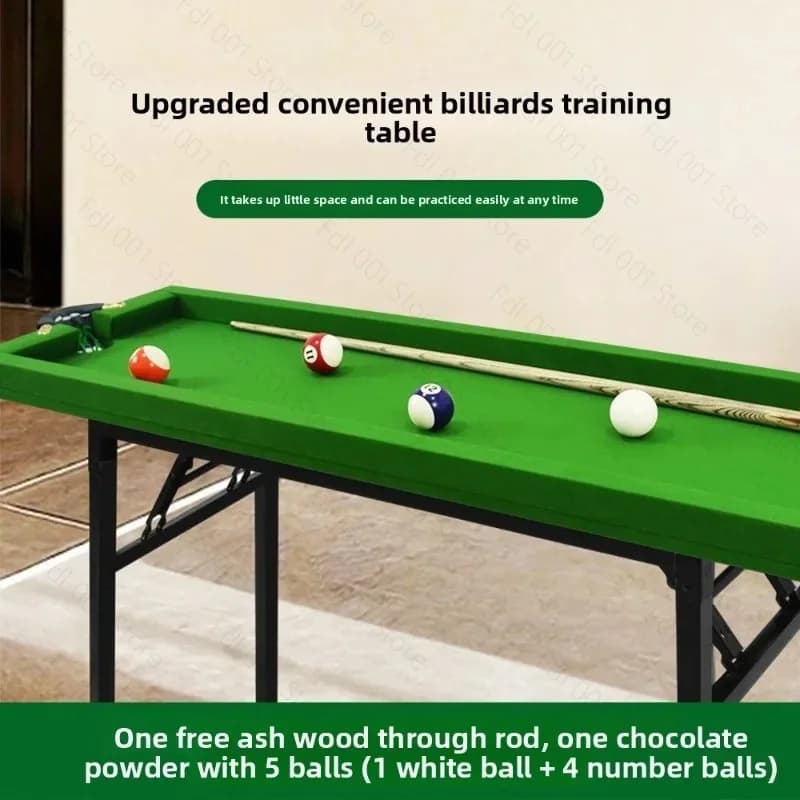 Five-Point Aiming Foldable Billiard Training Table No Rubber Cushion Single Hole Snooked Pocket Home Practice Pool Table
