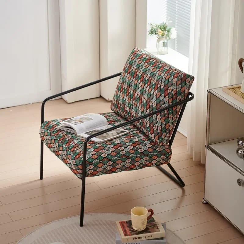 Dining Chair Booster Elegant Hall Armchair Single Sofa Upholstery Replacement Nordic Chairs Vintage Relaxing Underframes Voven