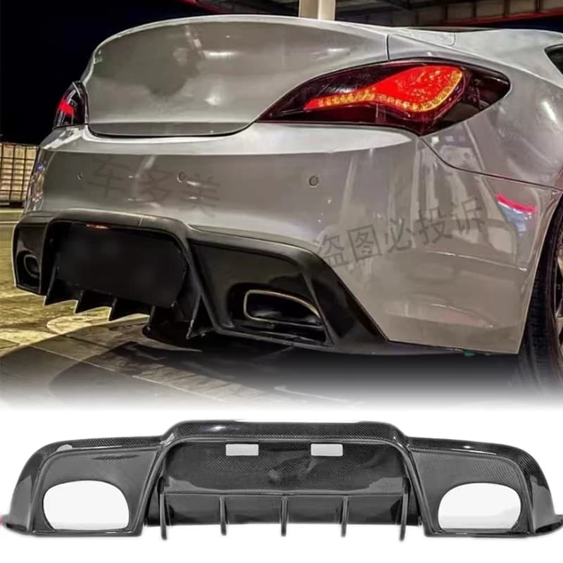 For Hyundai Genesis Coupe high-quality carbon fiber rear diffuser body kit tuner racing carbon fiber rear diffuser lip 2009-2012