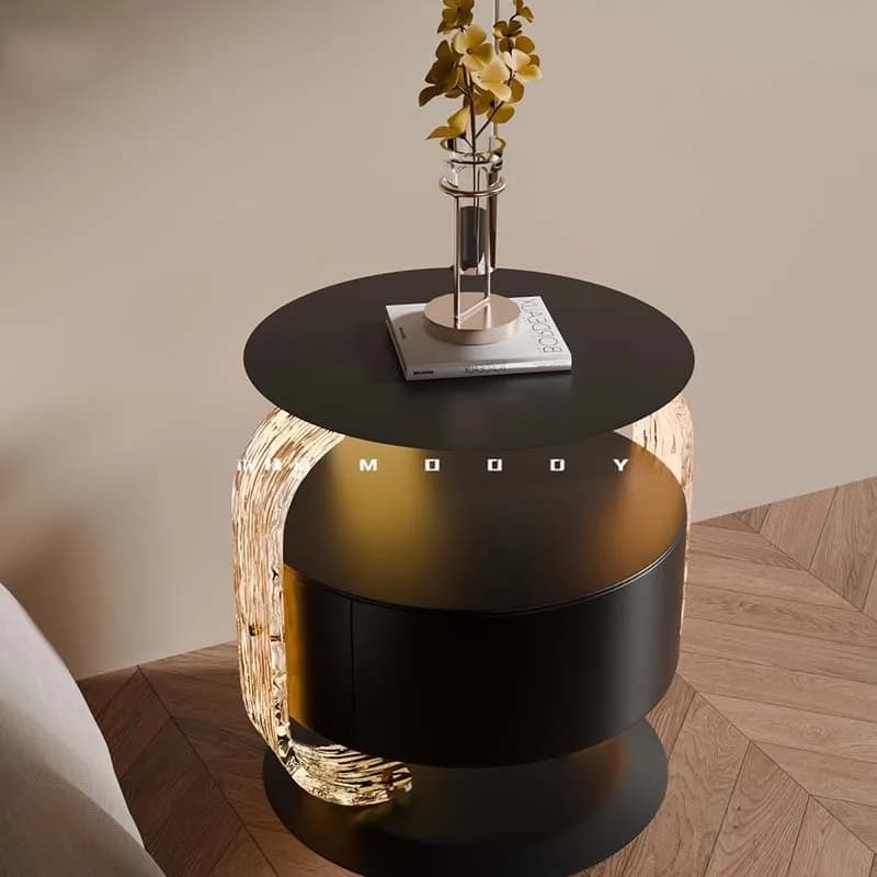 Wooden Acrylic Nightstands Organizer Designer Space Saving Salon Bedside Table Nordic Luxury Mesas De Noche Home Furniture