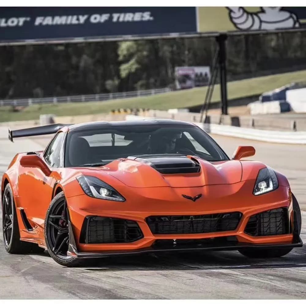 For Corvette C7 Body Kit  Corvette C7 Upgraded with ZR1 Style Front Bumper Front Lip