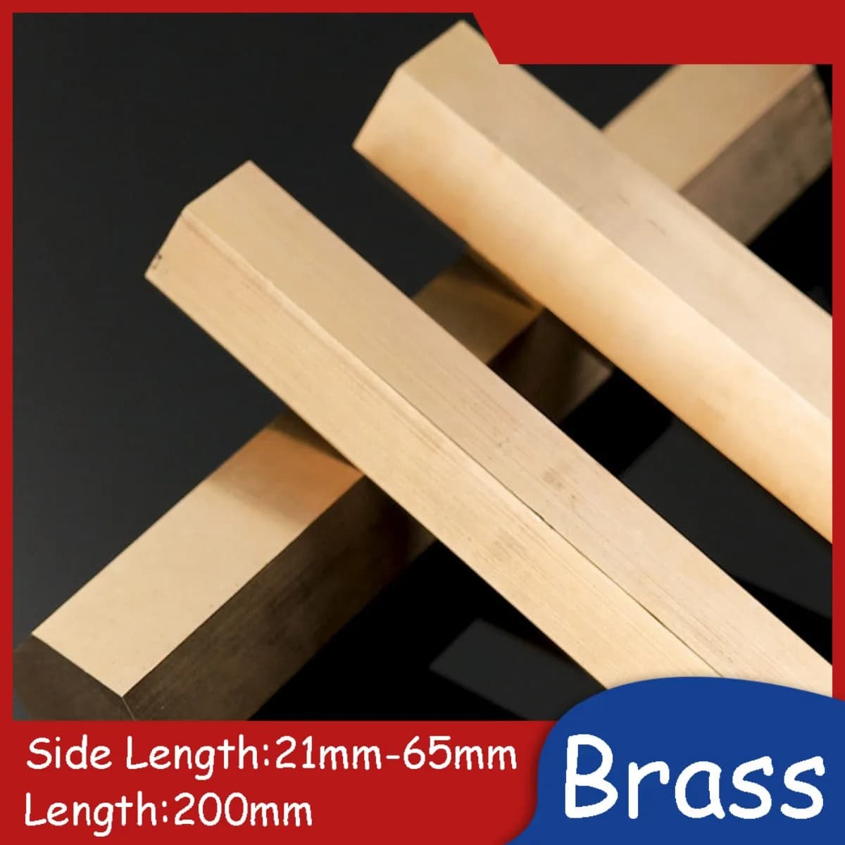 Brass Hexagon Bar Hexaginal Rod H59 H62 Heat Conduction Solid Metal Hex Stick 200mm Length