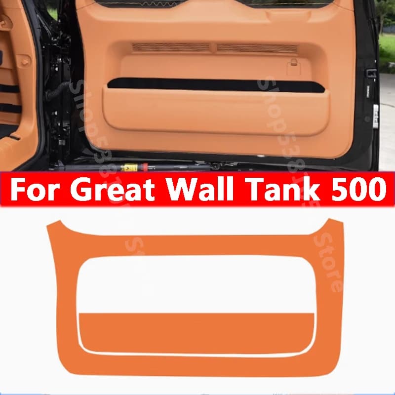 For Great Wall Tank 500 2022 2023 2024 Car Rear Trunk Tailgate Protection Pad Trunk PU Leather Pad Sticker Cover Accessories