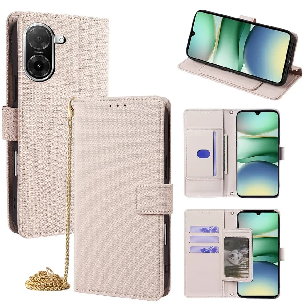 Detachable Shoulder Strap with Flip Phone Cover for Redmi K60 K50 Ultra K40 Pro 15C 14C 13C 12C 11A 10C 10X 10A with Wallet Case
