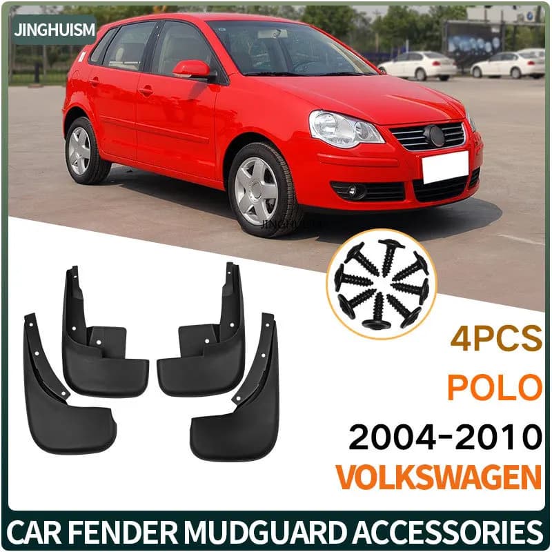 For VW Volkswagen POLO 2004-2010 Mud Flaps Car Accessories Fender Mudguards Splash Guards Black Protection Against Dirt Mud