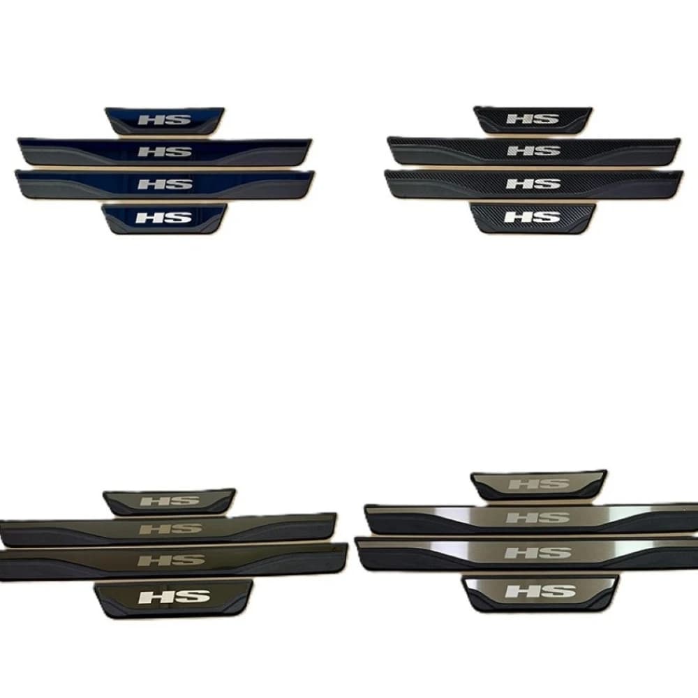 For MG HS 2019 2020 2021 2022 2023-2027 Car Door Sill Welcome Pedal Adhesive Threshold Protector Stickers ABS Steel Anti-Scratch