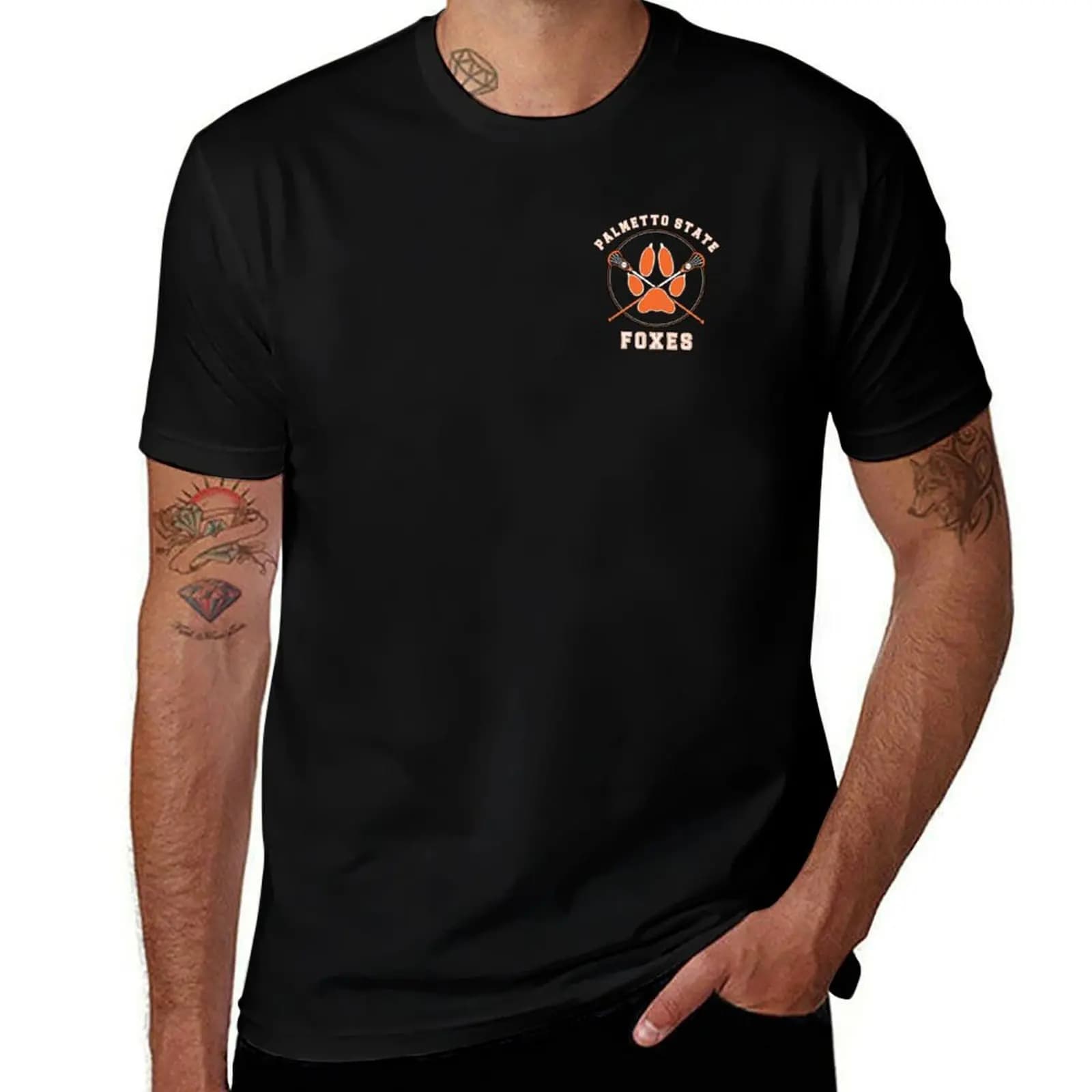 Palmetto State Foxes Logo T-Shirt Urban Style Casual Short Sleeve Top T-Shirt