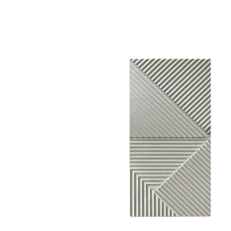 Stone skin imitation wood grain board 3D fish bone pattern component hollow brick + exterior wall brick background