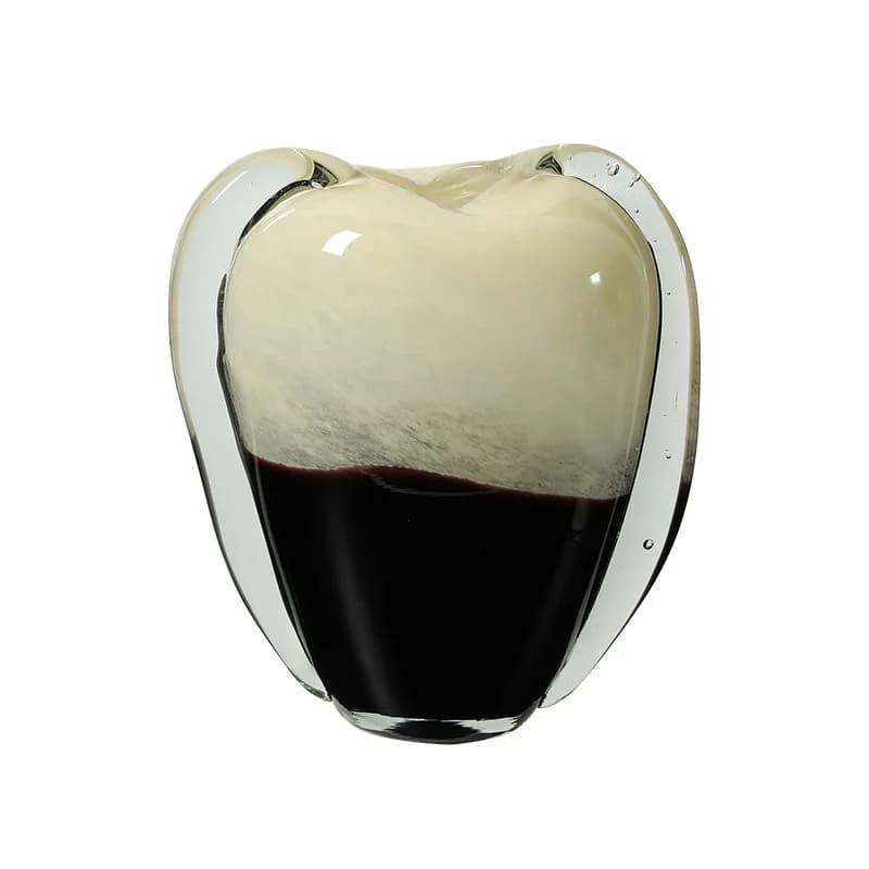 Modern ins style creative inlaid edge color matching glass vase villa living room high-end home ornament