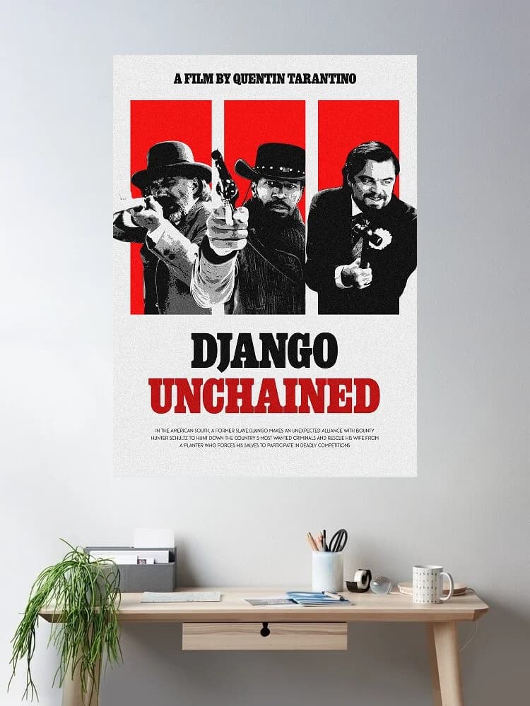Django Unchained Movie, Art Print Silk Poster Home Wall Decor