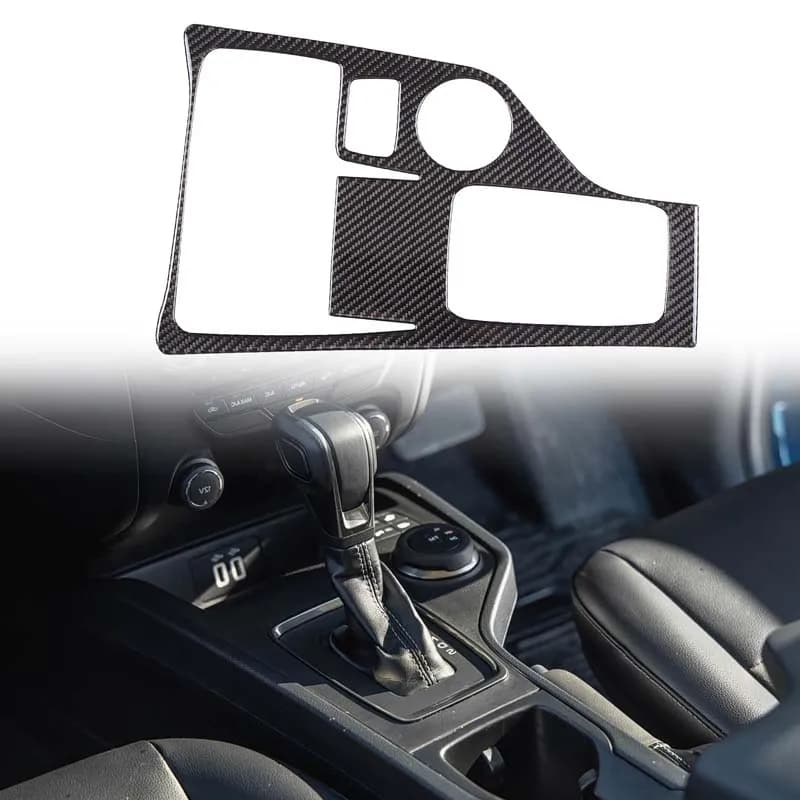 Center Console Gear Shift Panel Trim Sticker Soft Carbon Fiber Gearbox Panel Cover Car Gadgets For Ford Ranger T6 2015-2021