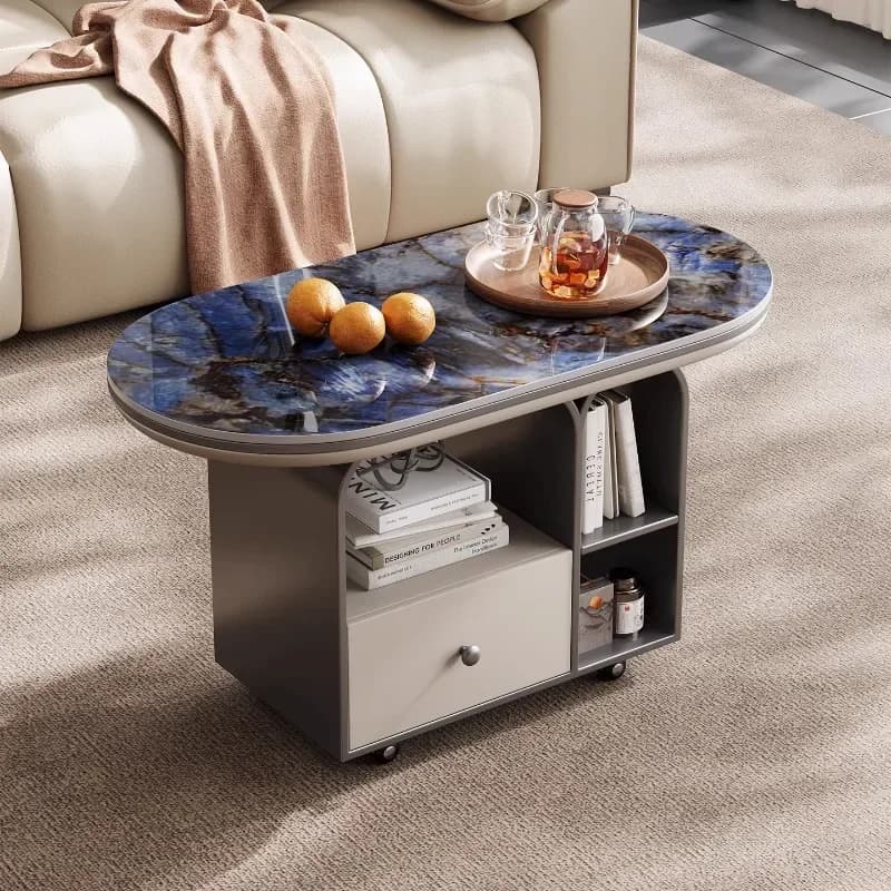 Luxury Living Room Coffee Table Small Modern Storage Clear Drawers Side Table Unique Moving Mesas Bajas Postmodern Furniture