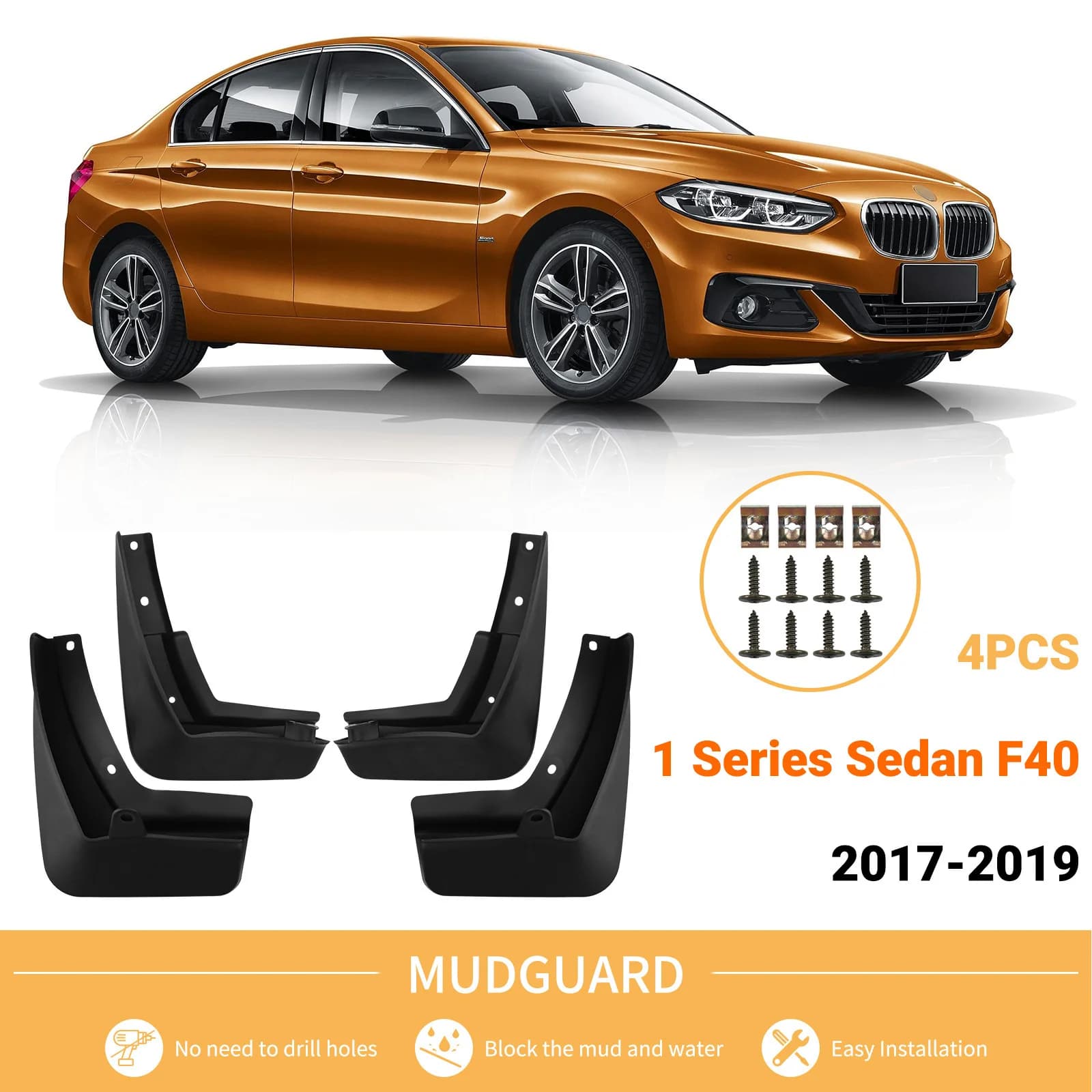 For BMW 1 Series 1 Series Sedan 2017-19 sedan car fender skin car accessories car fender fender flares