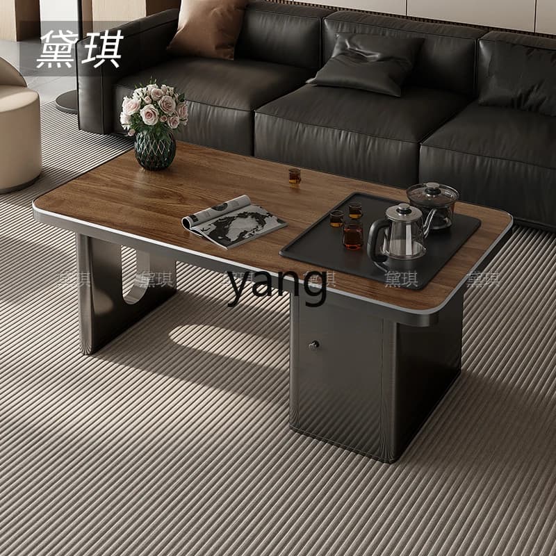 LTT living room home office small apartment brewing coffee table high-end rock slab tea table