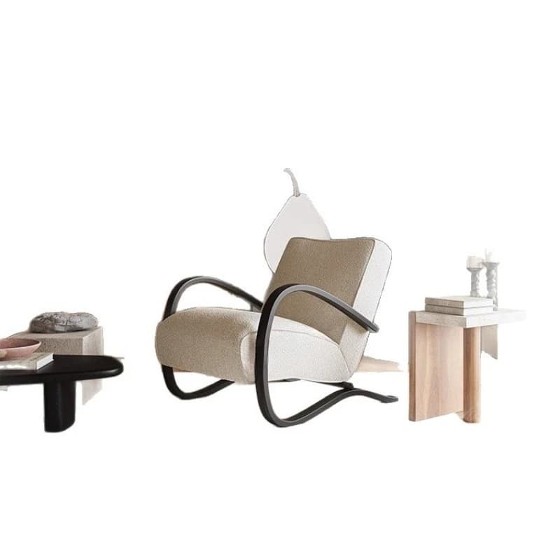 Minimalist plush single sofa, modern minimalist lounge chair