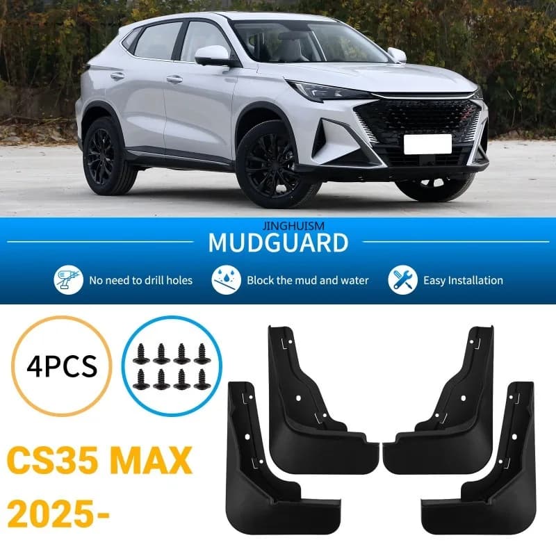 Mudguards Car Accessories Mud Flaps For Changan CS35 MAX 2025 Exterior Upgrade Black Splash For Fender For Protection
