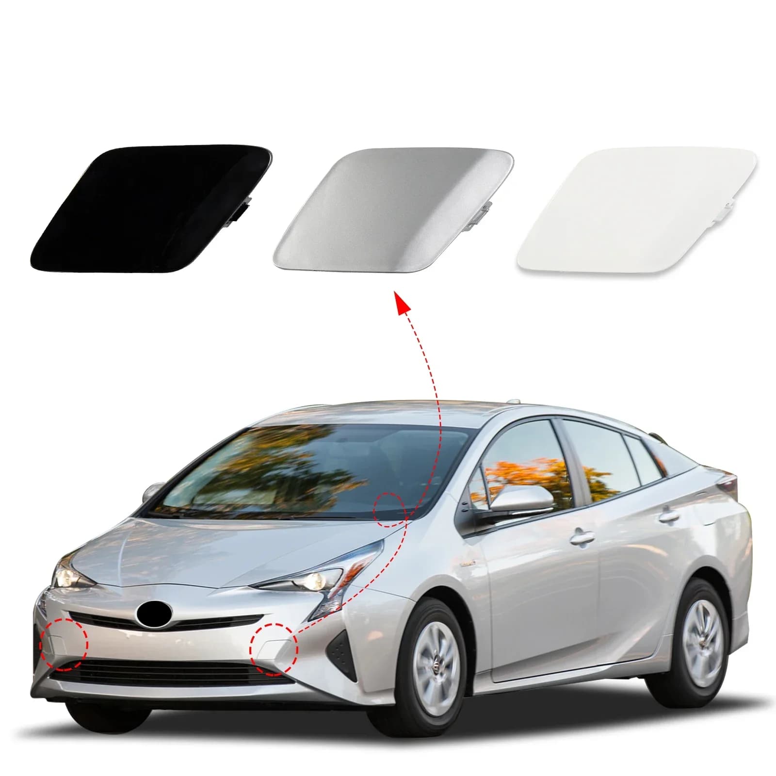 Tapa  cubierta  gancho  remolque  parachoques lantero, ojo  remolque para Toyota Prius 2016 2017 2018 52128-47050 52